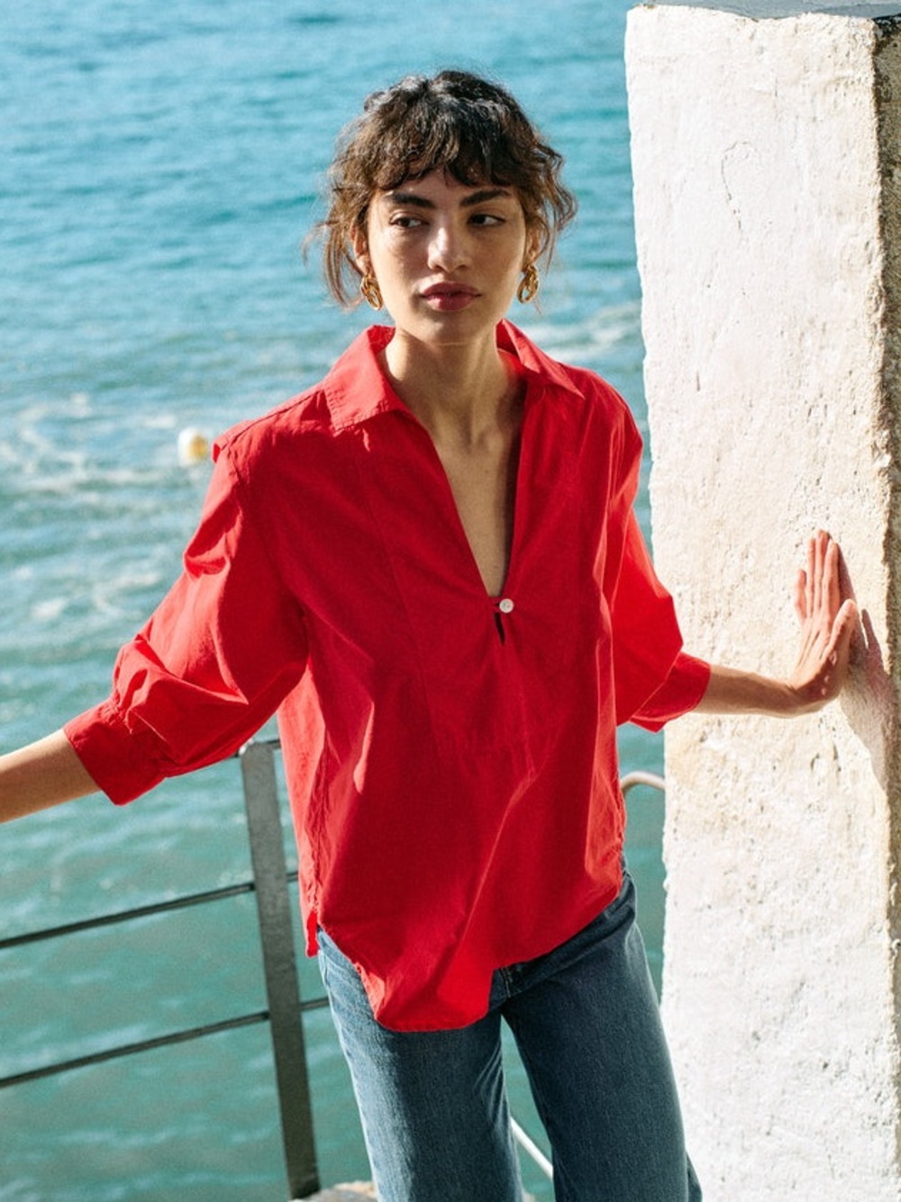 Nation LTD Red Everlee Shirt Small